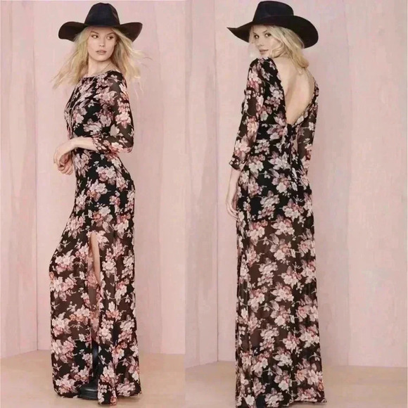 NWT For Love & Lemons Autumn Maxi Dress Size Small - Picture 2 of 13